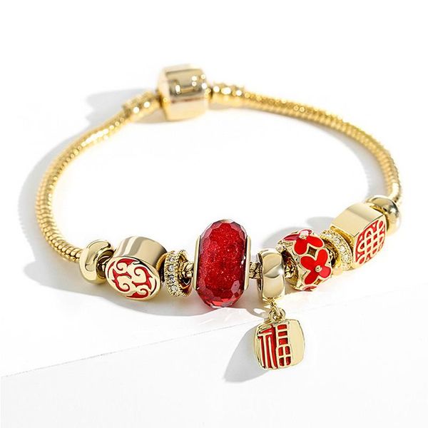 red lucky charm round fu beads pendant bracelet for women gold color fashion accessories ethnic jewelry year gift hand chain bracelets, Golden;silver
red lucky charm round fu beads pendant bracelet for women gold color fashion accessories ethnic jewelry year gift hand chain bracelets, Golden;silver