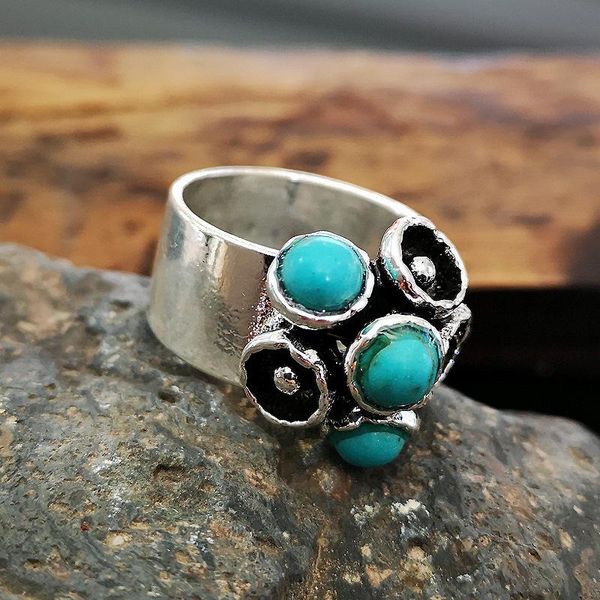 Vintage Tibet Boho Silver Color Metal Green Stone Rings Cut Turquoises Ring Antique Blossom Flower Carved Engagement Jewelry Wedding, Slivery;golden
Vintage Tibet Boho Silver Color Metal Green Stone Rings Cut Turquoises Ring Antique Blossom Flower Carved Engagement Jewelry Wedding, Slivery;golden