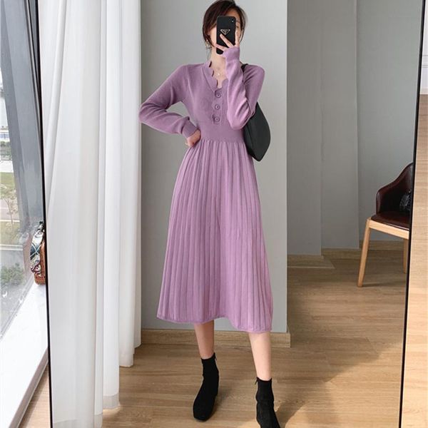 casual dresses autumn winter women knitted dress v neck sweater lady slim bodycon long sleeve bottoming vestidos, Black;gray
casual dresses autumn winter women knitted dress v neck sweater lady slim bodycon long sleeve bottoming vestidos, Black;gray