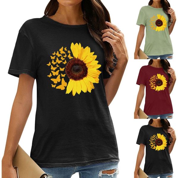 women's t-shirt 2021 fashion sunflower printed t-shirts women summer shirts for sleeve graphic tee harajuku crew neck camisetas mujer, White
women's t-shirt 2021 fashion sunflower printed t-shirts women summer shirts for sleeve graphic tee harajuku crew neck camisetas mujer, White