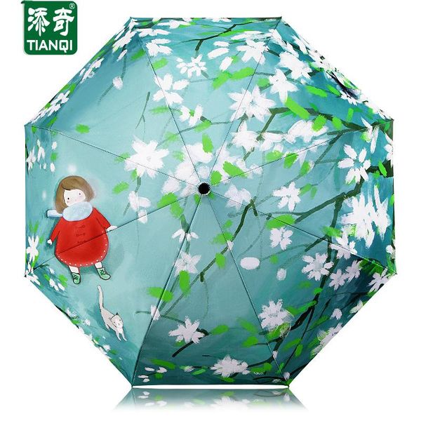 umbrellas tianqi creative fresh style three fold art painting waterproof umbrella women rain and sun paraguas
umbrellas tianqi creative fresh style three fold art painting waterproof umbrella women rain and sun paraguas
