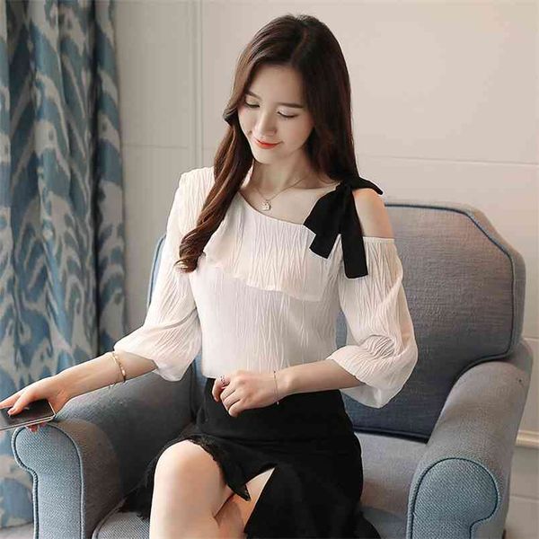 the fashion oblique strapless women blouses pleated shirts summer ladies 210507, White
the fashion oblique strapless women blouses pleated shirts summer ladies 210507, White