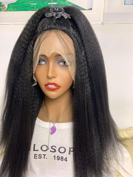 synthetic wigs yaki 180% density 26 inch long kinky straight natural black lace front wig for women daily cosplay heat resistant
synthetic wigs yaki 180% density 26 inch long kinky straight natural black lace front wig for women daily cosplay heat resistant