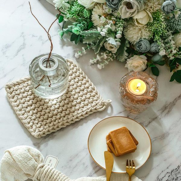 mats & pads natural table mat handmade woven placemat heat resistant insulation anti-skidding pad braided for kitchen accessories
mats & pads natural table mat handmade woven placemat heat resistant insulation anti-skidding pad braided for kitchen accessories
