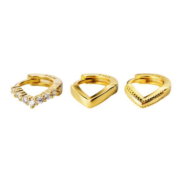 hoop & huggie 18k gold authentic real. 925 sterling silver jewelry cz "v" chevron piercing ear-bone earrings c-g2340, Golden;silver
hoop & huggie 18k gold authentic real. 925 sterling silver jewelry cz "v" chevron piercing ear-bone earrings c-g2340, Golden;silver