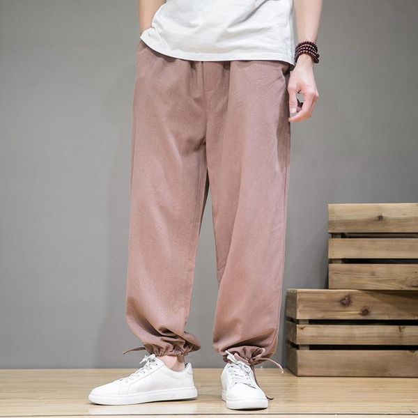 men's pants autumn chinese style loose cotton and linen casual drawstring bloomers trendy sports trousers, Black
men's pants autumn chinese style loose cotton and linen casual drawstring bloomers trendy sports trousers, Black