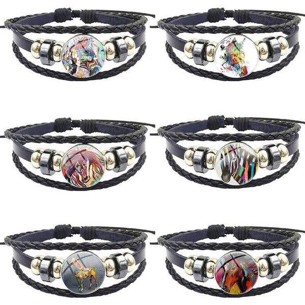 charm bracelets graffiti horse for women handmade girls statement glass black leather bracelet bangle lovely jewelry, Golden;silver
charm bracelets graffiti horse for women handmade girls statement glass black leather bracelet bangle lovely jewelry, Golden;silver