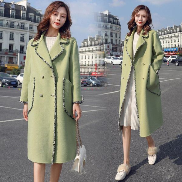 women's wool & blends avocado green jacket for mid-long women wearing knee-length autumn and winter 2021 korean version hepburn overcoa, Black
women's wool & blends avocado green jacket for mid-long women wearing knee-length autumn and winter 2021 korean version hepburn overcoa, Black