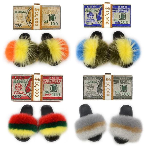 women's fur slippers girl's fluffy slides female luxury shoes ladies furry sandals fashion dollar purse usd bags sets, Black
women's fur slippers girl's fluffy slides female luxury shoes ladies furry sandals fashion dollar purse usd bags sets, Black