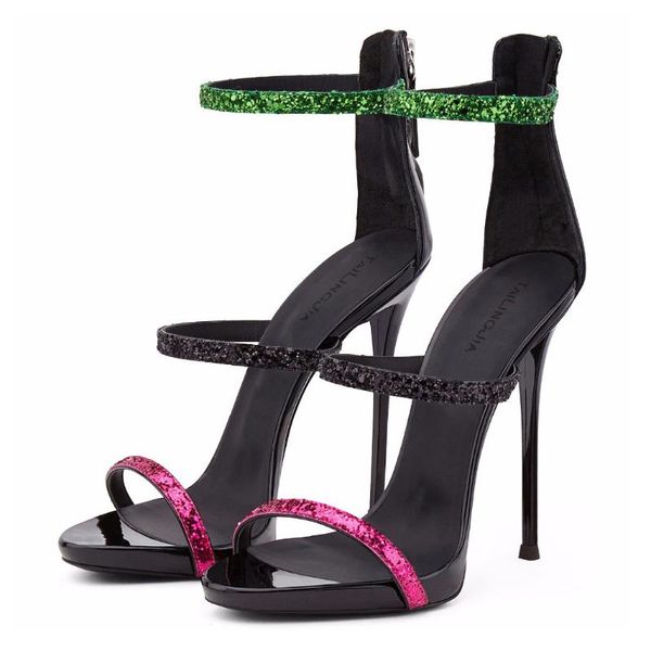 sandals 2021 luxury lady open toe golden red ankle strap stiletto heels zipper women party club shoes woman, Black
sandals 2021 luxury lady open toe golden red ankle strap stiletto heels zipper women party club shoes woman, Black