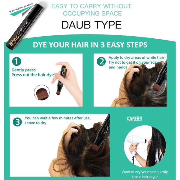 sevich 20ml white hair cover pen long-lasting black brown temporary hair dye cream mild fast one-off hair color penscouts
sevich 20ml white hair cover pen long-lasting black brown temporary hair dye cream mild fast one-off hair color penscouts