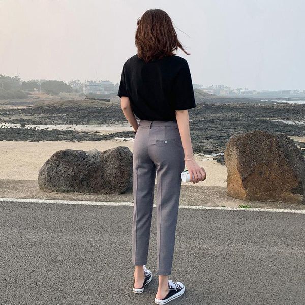 women's pants & capris 2021 women spring casual solid suit trousers lady all-matched pockets high waist loose pant female vintage chic, Black;white
women's pants & capris 2021 women spring casual solid suit trousers lady all-matched pockets high waist loose pant female vintage chic, Black;white