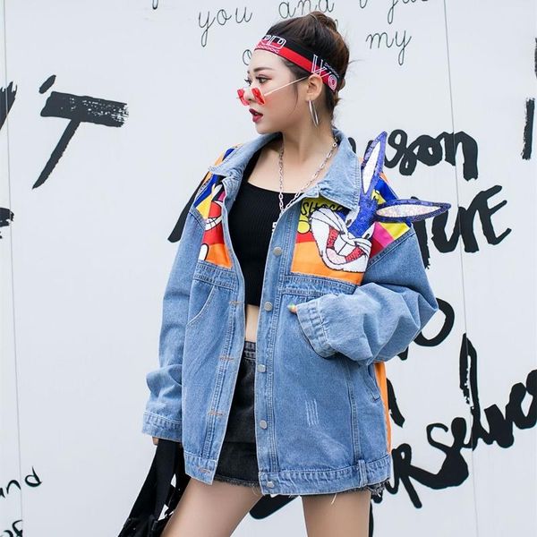 women's jackets 2021 spring autumn women denim jacket cartoon print ladies coats street stlye female outerwear loose fashion high quati, Black;brown
women's jackets 2021 spring autumn women denim jacket cartoon print ladies coats street stlye female outerwear loose fashion high quati, Black;brown