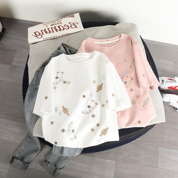 women's t-shirt net red cotton white short sleeve summer korean loose wear
women's t-shirt net red cotton white short sleeve summer korean loose wear