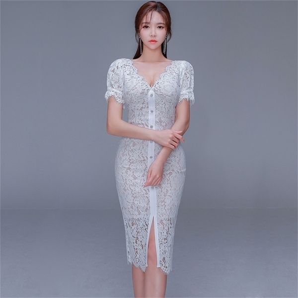 summer ladies temperament v-neck slim single-breasted lace dress sheath office lady polyester 210416, Black;gray
summer ladies temperament v-neck slim single-breasted lace dress sheath office lady polyester 210416, Black;gray