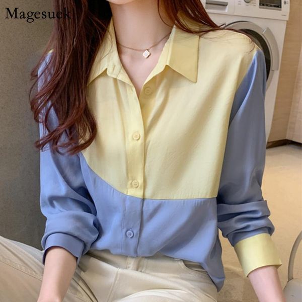 women's blouses & shirts fashion long sleeve shirt women color patchwork cardigan womens casual office blusas mujer 11373, White
women's blouses & shirts fashion long sleeve shirt women color patchwork cardigan womens casual office blusas mujer 11373, White