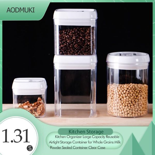 kitchen organizer large capacity reusable airtight storage container for whole grains milk powder sealed clear case bottles & jars
kitchen organizer large capacity reusable airtight storage container for whole grains milk powder sealed clear case bottles & jars