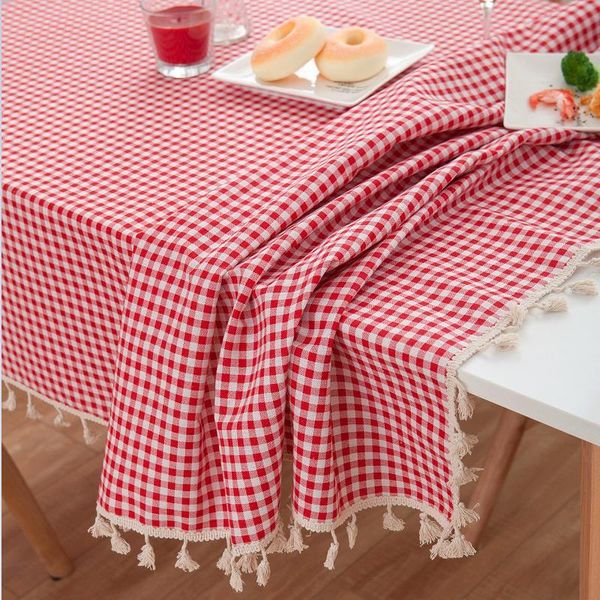 table cloth red plaid cover for wedding pastoral cotton linen rectangular tablecloth with tassel decoration home kitchen
table cloth red plaid cover for wedding pastoral cotton linen rectangular tablecloth with tassel decoration home kitchen