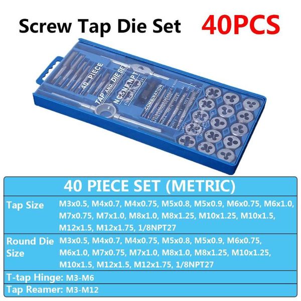 hand tools metric adjustable tap die wrench set 40pcs spanner tool external thread tapping
hand tools metric adjustable tap die wrench set 40pcs spanner tool external thread tapping
