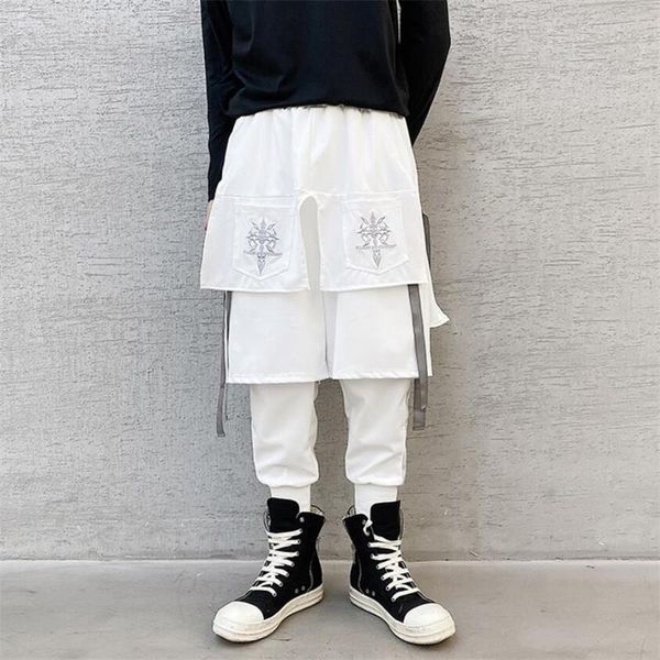 men's pants harun spring and autumn personality stitching false two embroidered hip hop style large size, Black
men's pants harun spring and autumn personality stitching false two embroidered hip hop style large size, Black