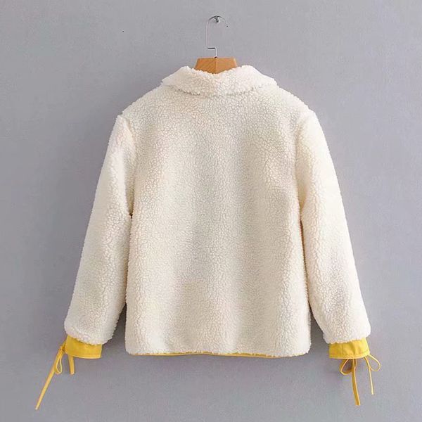 downs vintage lapel long sleeves lamb wool thickens and keeps warm women's cotton jacket fashion stitching zipper chic female, Black
downs vintage lapel long sleeves lamb wool thickens and keeps warm women's cotton jacket fashion stitching zipper chic female, Black