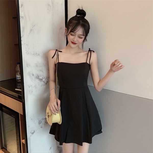 cyber celebrity solid color strap mini dress summer lady student short a-line es gd358 210506, Black;gray
cyber celebrity solid color strap mini dress summer lady student short a-line es gd358 210506, Black;gray