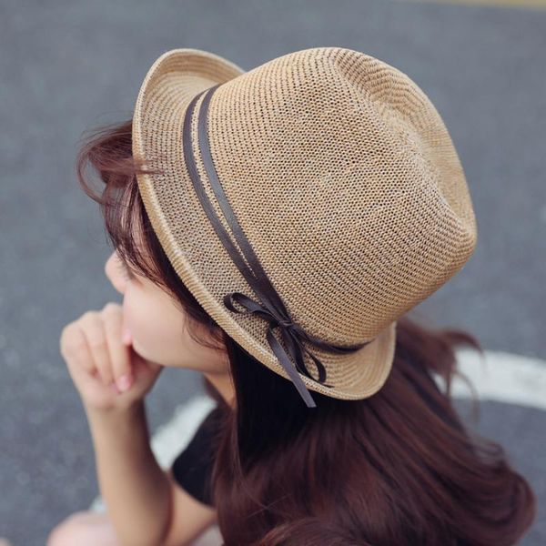 wide brim hats korean style hat hollow straw woven sunscreen beach couple jazz summer tide women's, Blue;gray
wide brim hats korean style hat hollow straw woven sunscreen beach couple jazz summer tide women's, Blue;gray