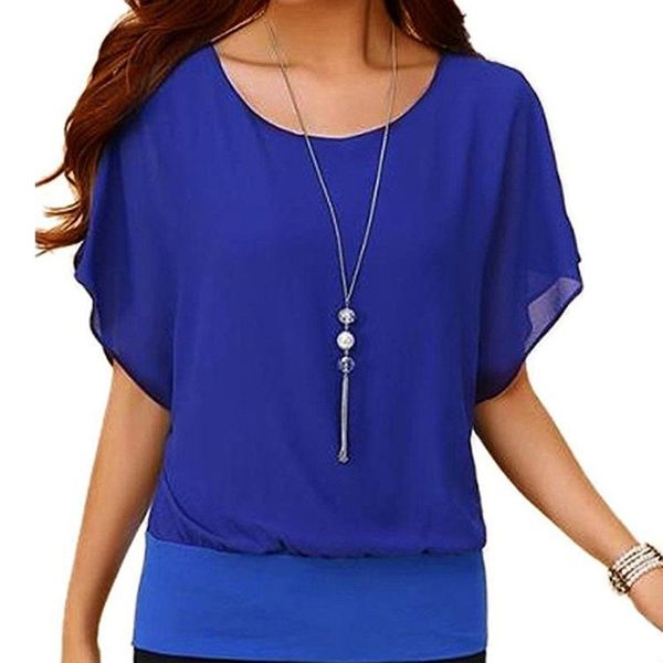 women's blouses & shirts shirt loose casual short sleeve batwing chiffon t-shirt blouse 2021 femme blusa, White
women's blouses & shirts shirt loose casual short sleeve batwing chiffon t-shirt blouse 2021 femme blusa, White