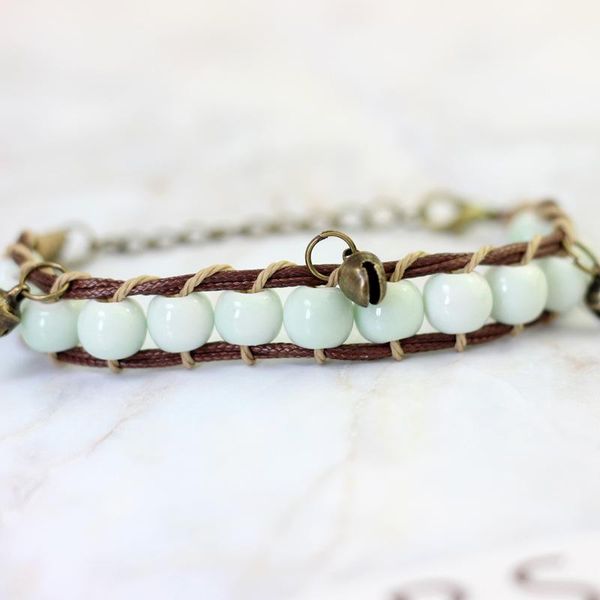 beaded, strands 2021 boho vintage charm bracelet charms natural stone ceramic bead hand made bell bracelets bangle, Black
beaded, strands 2021 boho vintage charm bracelet charms natural stone ceramic bead hand made bell bracelets bangle, Black