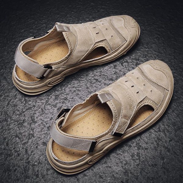 sandals men da fashion leather wear sandalen for summer mens comfortable safety man zapatillas casual rasteira shoe sandale on flip, Black
sandals men da fashion leather wear sandalen for summer mens comfortable safety man zapatillas casual rasteira shoe sandale on flip, Black