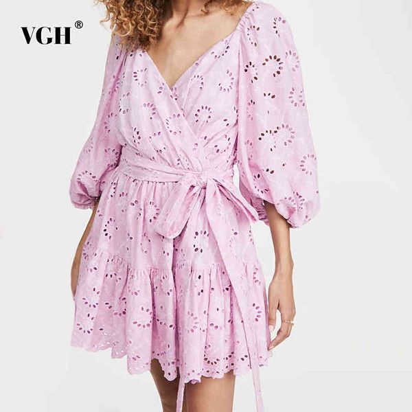 vgh hollow out pink dress for women v neck half sleeve high waist mini elegant dresses female fashion new clothing spring 210421, Black;gray
vgh hollow out pink dress for women v neck half sleeve high waist mini elegant dresses female fashion new clothing spring 210421, Black;gray