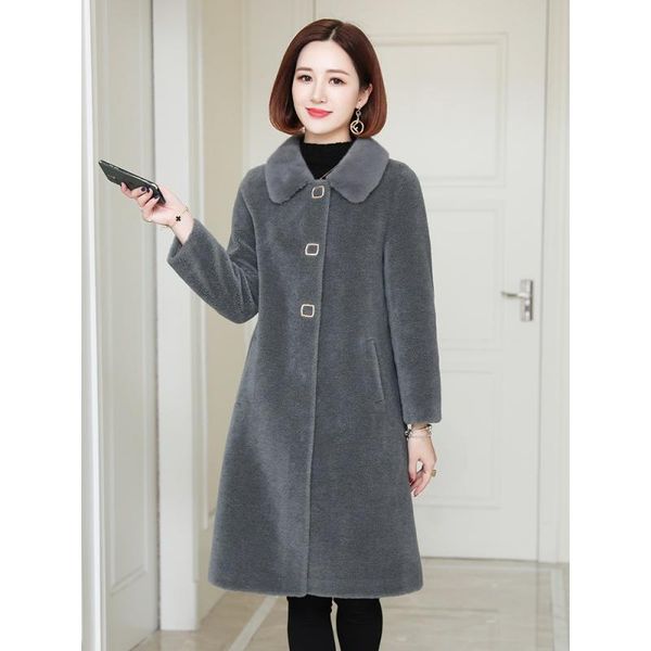 women's fur & faux ptslan 2021 genuine wool coat winter fashion good quality square collar natural sheep outerwearp7704, Black
women's fur & faux ptslan 2021 genuine wool coat winter fashion good quality square collar natural sheep outerwearp7704, Black