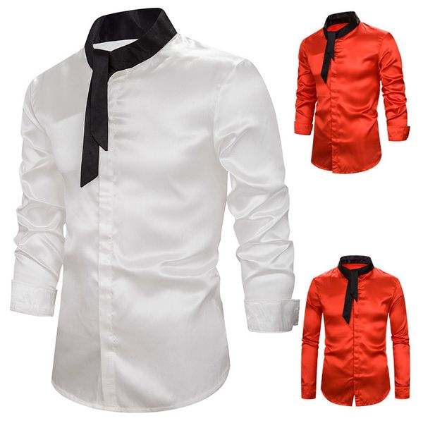 boutique fashion shirt autumn classic student style neckline color matching design men's lapel long sleeve, White;black
boutique fashion shirt autumn classic student style neckline color matching design men's lapel long sleeve, White;black
