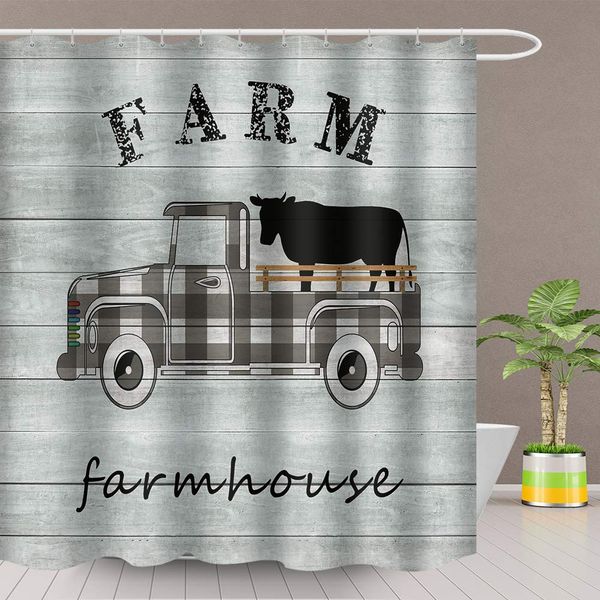 farm cow shower curtain the truck oulled a cow board bathroom decoration set polyester fabric 72x72 inch with hook
farm cow shower curtain the truck oulled a cow board bathroom decoration set polyester fabric 72x72 inch with hook
