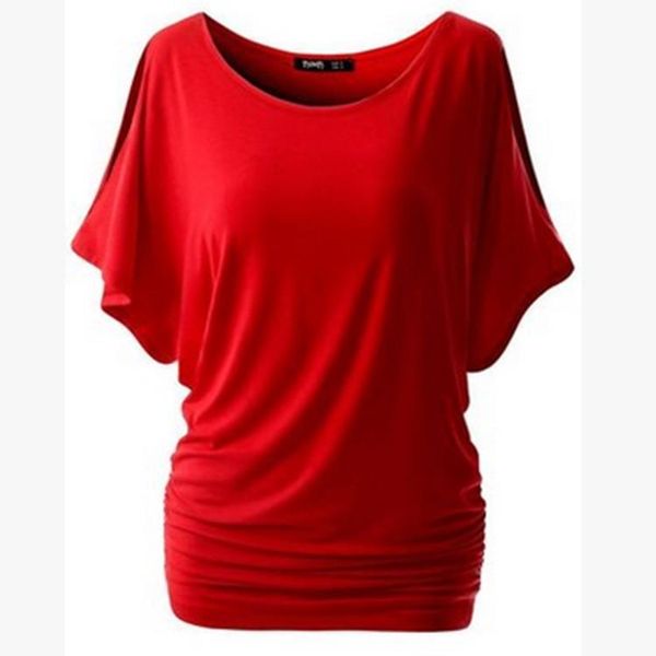 summer winter fashion o neck women t shirts loose fitting solid short sleeves tee femme bat wing, White
summer winter fashion o neck women t shirts loose fitting solid short sleeves tee femme bat wing, White