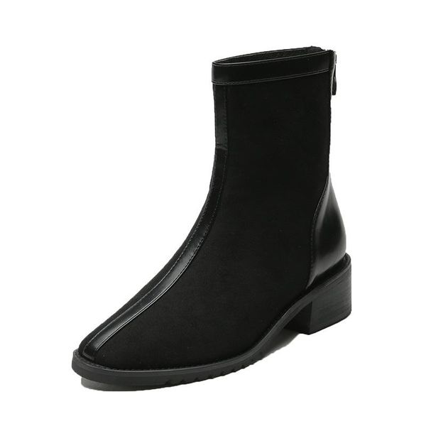 boots female women shoes fashion casual comfy chunky heels platform ankle bottes femelles, Black
boots female women shoes fashion casual comfy chunky heels platform ankle bottes femelles, Black