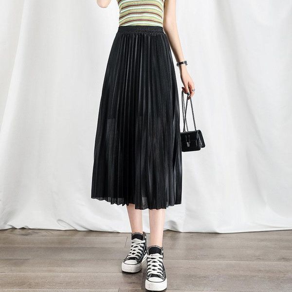 skirts m-xl women fashion pleated skirt high waist 2021 summer midi slim thin casual simple ladies long arrival, Black
skirts m-xl women fashion pleated skirt high waist 2021 summer midi slim thin casual simple ladies long arrival, Black
