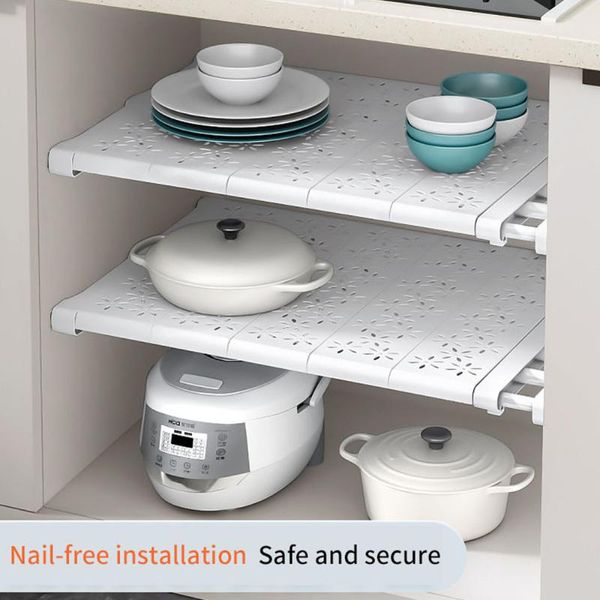 hooks & rails 1pc adjustable closet organizer kitchen storage shelves space saver wall mounted shelf appliances
hooks & rails 1pc adjustable closet organizer kitchen storage shelves space saver wall mounted shelf appliances