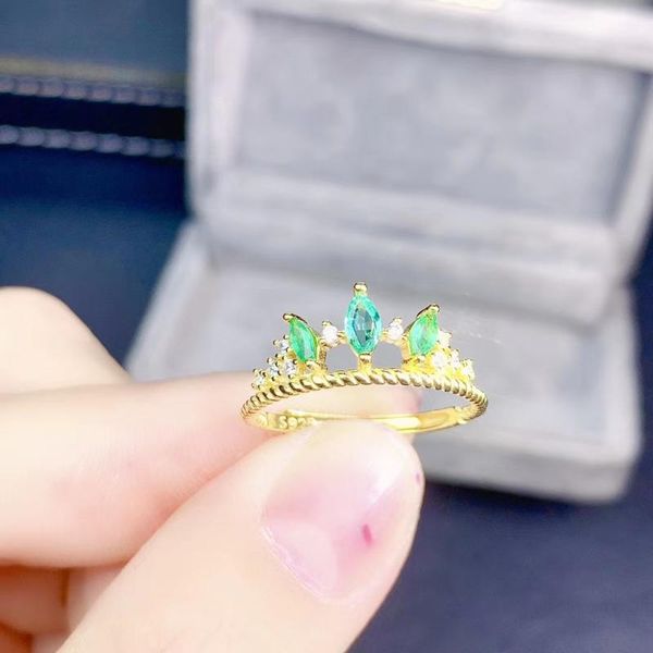 cluster rings fashion cute crown flowers natural green emerald gem ring s925 silver gemstone women's party jewelry, Golden;silver
cluster rings fashion cute crown flowers natural green emerald gem ring s925 silver gemstone women's party jewelry, Golden;silver