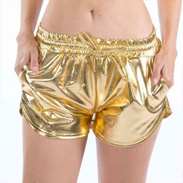 women shorts shiny metallic shorts elastic drawstring summer holographic wet look booty bottoms raves festivals, White;black
women shorts shiny metallic shorts elastic drawstring summer holographic wet look booty bottoms raves festivals, White;black
