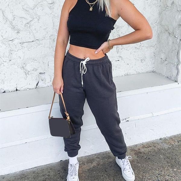 high wasit thick ladies sweatpants fashion lace up solid color women trousers pockets casual female pants women's & capris, Black;white
high wasit thick ladies sweatpants fashion lace up solid color women trousers pockets casual female pants women's & capris, Black;white