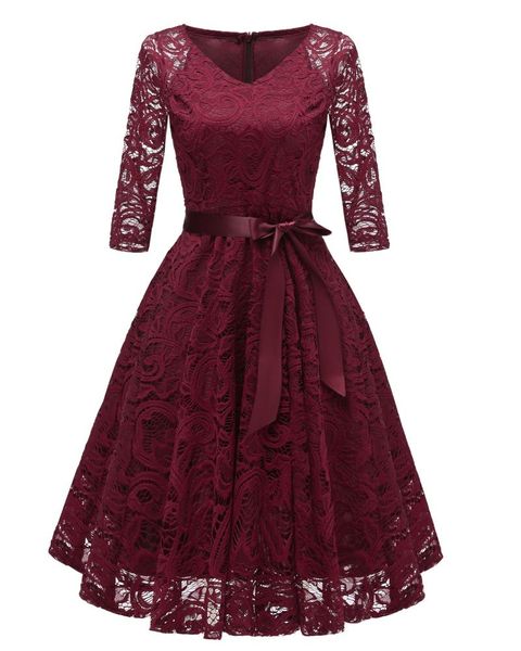 woman dress spring/autumn fashion v-neck three quarter-sleeved solid color lace party wholesale casual dresses, Black;gray
woman dress spring/autumn fashion v-neck three quarter-sleeved solid color lace party wholesale casual dresses, Black;gray