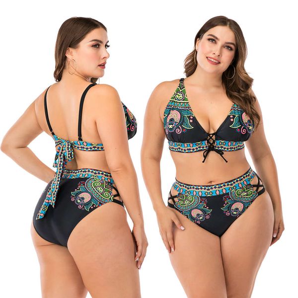 big bikini big girl cup women's swimsuit oney 8814, White;black
big bikini big girl cup women's swimsuit oney 8814, White;black