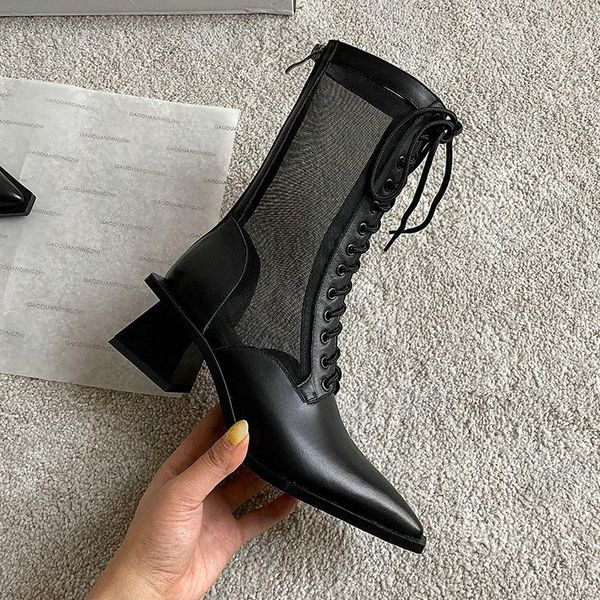 boots brand women genuine leather high heels summer corss-tied party daning shoes woman retro mid-cald, Black
boots brand women genuine leather high heels summer corss-tied party daning shoes woman retro mid-cald, Black