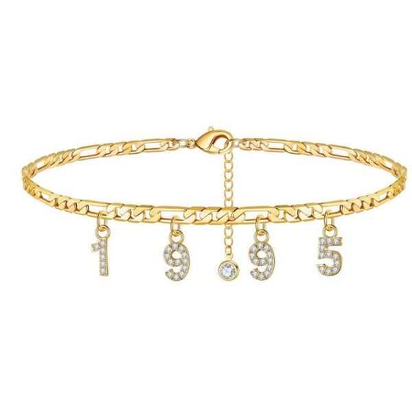 anklets trend birth year ankle bracelet on the leg jewelry for women boho zircon stainless steel gold number friend gifts, Red;blue
anklets trend birth year ankle bracelet on the leg jewelry for women boho zircon stainless steel gold number friend gifts, Red;blue