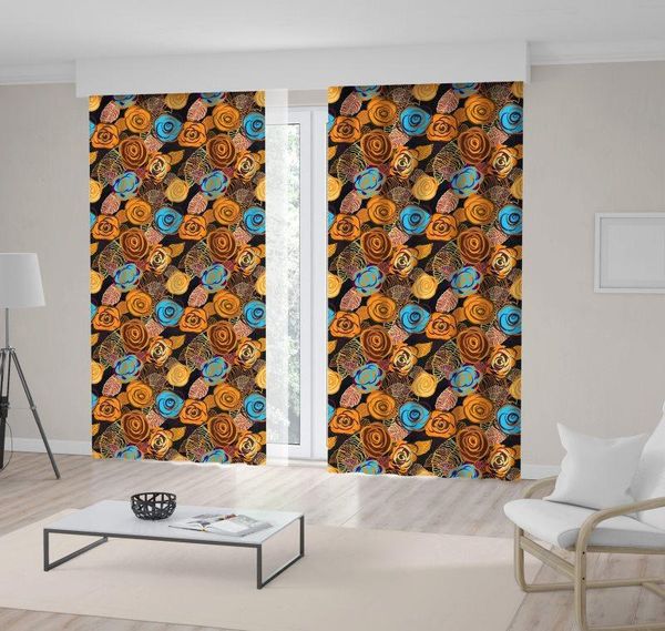 curtain & drapes rose pattern summer flower garden dark colors romantic decorative art orange blue brown
curtain & drapes rose pattern summer flower garden dark colors romantic decorative art orange blue brown