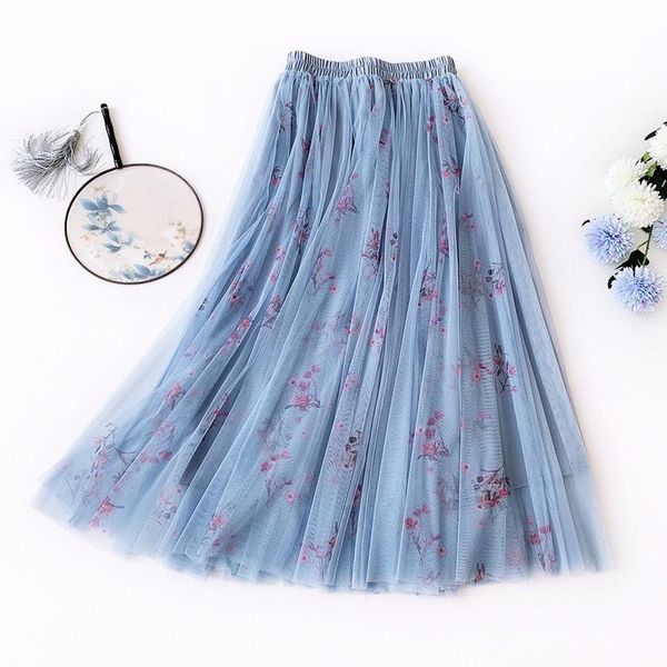 skirts mesh skirt high waist pleated fluffy long a-line fairy gentle lady temperament floral, Black
skirts mesh skirt high waist pleated fluffy long a-line fairy gentle lady temperament floral, Black