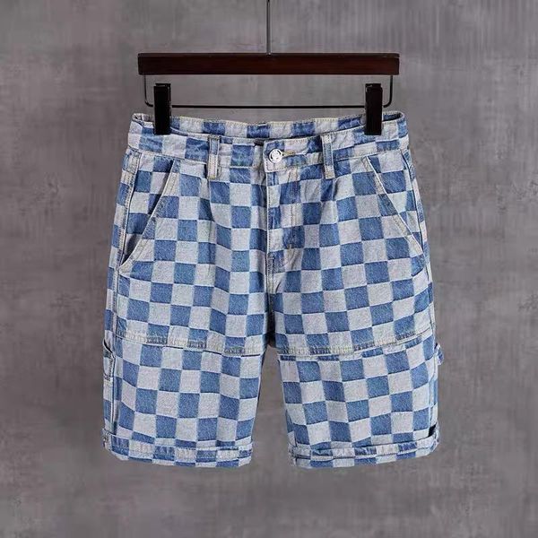 summer work clothes denim shorts men's loose personality plaid jacquard japanese retro five pants trend jeans, Blue
summer work clothes denim shorts men's loose personality plaid jacquard japanese retro five pants trend jeans, Blue