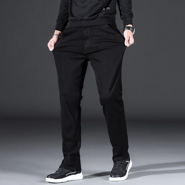 men's jeans classic brand regular fit 2021 autumn winter loose straight stretch denim trousers male business casual pants, Blue
men's jeans classic brand regular fit 2021 autumn winter loose straight stretch denim trousers male business casual pants, Blue