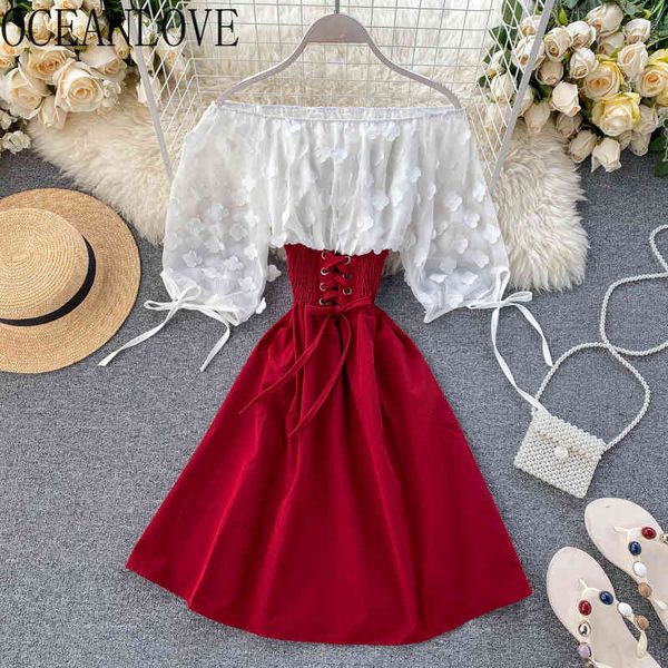elegant puff sleeve women dress high waist off shoulder fashion summer dresses sweet korean vestidos chic 16614 210415, Black;gray
elegant puff sleeve women dress high waist off shoulder fashion summer dresses sweet korean vestidos chic 16614 210415, Black;gray